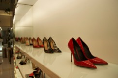Designer shoes at a store in Doha's Landmark Mall.